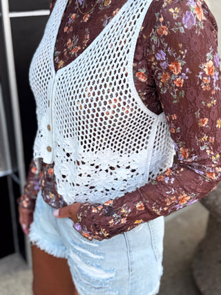 Floral Mesh Top