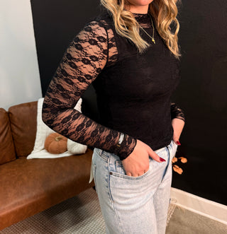 Floral Sheer Lace Top