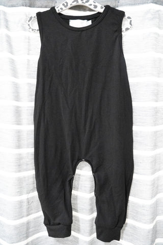 Vintage Black Tank Romper