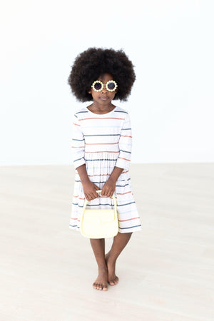 Fall Stripes Pocket Twirl Dress